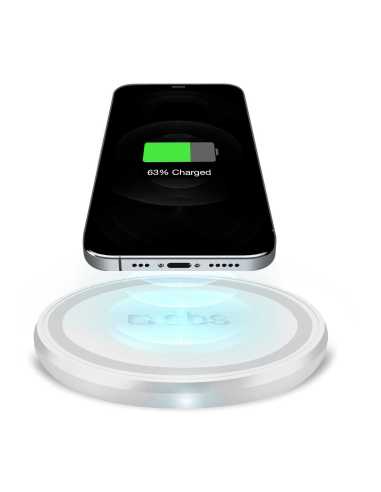 SBS TEWIRELESSUF10WW cargador de dispositivo móvil Smartphone Blanco USB Cargador inalámbrico Carga rápida Interior