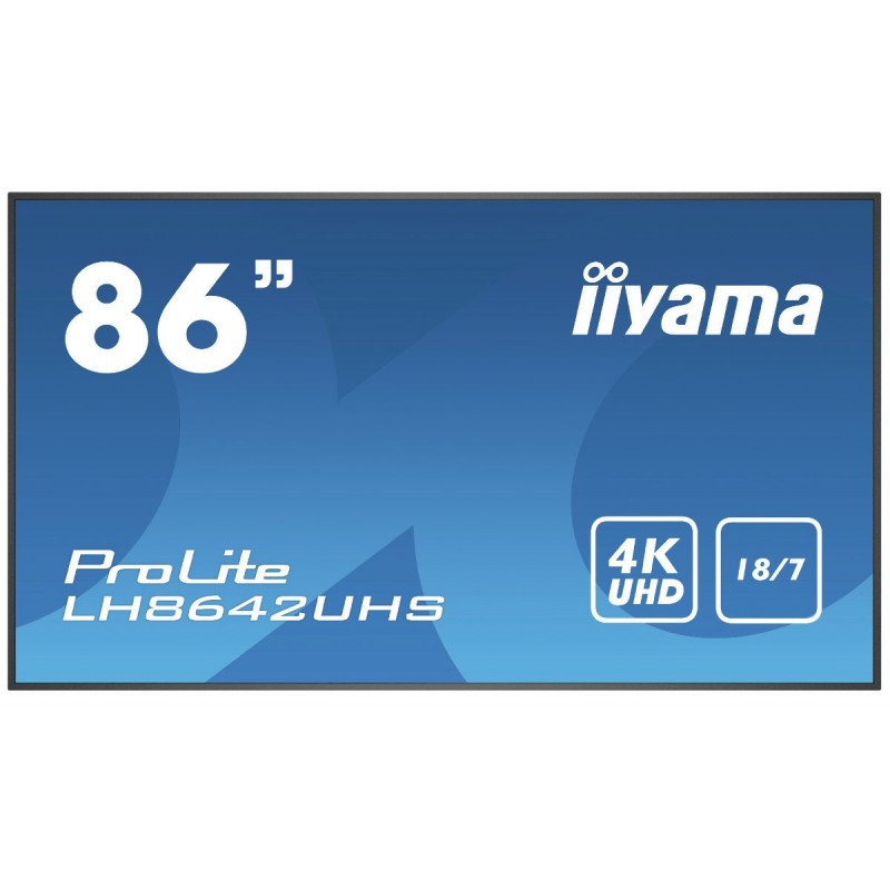 iiyama LH8642UHS-B3 pantalla de señalización Pantalla plana para señalización digital 2,17 m (85.6") IPS 4K Ultra HD Negro