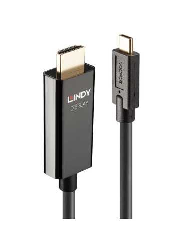 Lindy 43317 adaptador de cable de vídeo 10 m USB Tipo C HDMI tipo A (Estándar) Negro