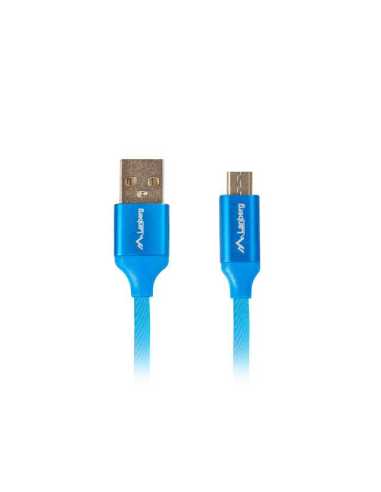 Lanberg CA-USBM-20CU-0005-BL cable USB 0,5 m USB 2.0 USB A Micro-USB B Azul