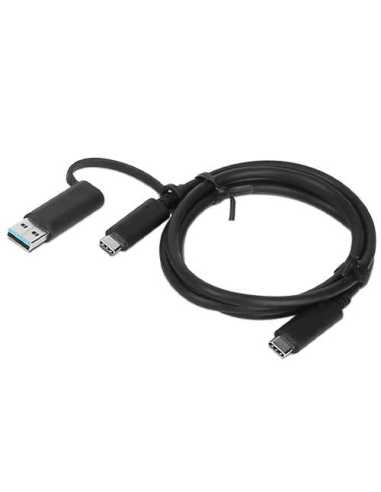 Lenovo 03X7470 cable USB 1 m USB A USB C USB C Negro