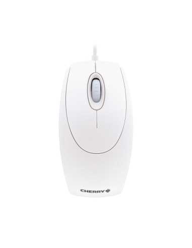 CHERRY WHEELMOUSE OPTICAL Kabelgebundene Maus, Weiß Grau, PS2 USB