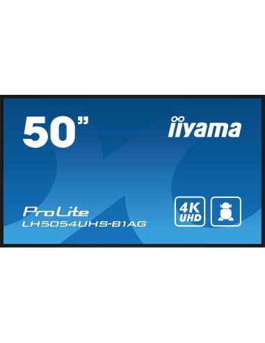 iiyama LH5054UHS-B1AG Signage-Display Digital Signage Flachbildschirm 125,7 cm (49.5") LCD WLAN 500 cd m² 4K Ultra HD Schwarz