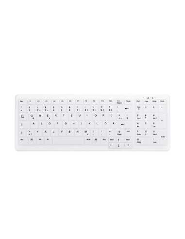 CHERRY AK-C7000 teclado RF inalámbrica + USB QWERTZ Alemán Blanco