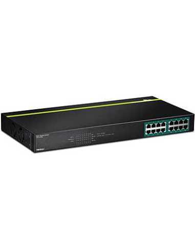 Trendnet TPE-TG160G Netzwerk-Switch Unmanaged L2 Gigabit Ethernet (10 100 1000) Power over Ethernet (PoE) 1U Schwarz