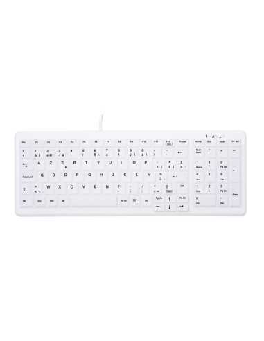 CHERRY AK-C7000 Tastatur USB AZERTY Belgisch Weiß