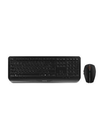 CHERRY Gentix Desktop teclado Ratón incluido RF inalámbrico Suizo Negro