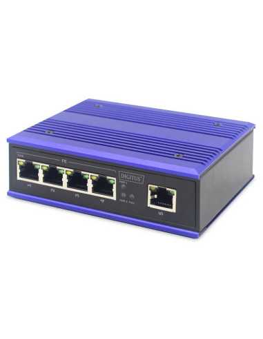 ASSMANN Electronic DN-650105 Netzwerk-Switch Fast Ethernet (10 100) Schwarz, Blau