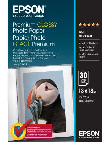 Epson Premium Glossy Photo Paper - 13x18cm - 30 Hojas