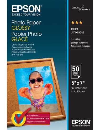 Epson Photo Paper Glossy - 13x18cm - 50 Blätter