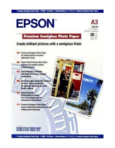 Epson Premium Semigloss Photo Paper, DIN A3, 251 g m², 20 Blatt