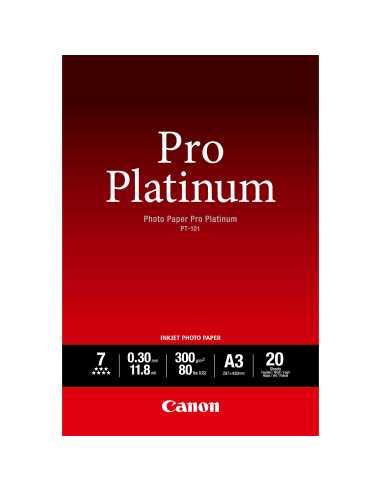 Canon PT-101 Pro Platinum Fotopapier A3 – 20 Blatt