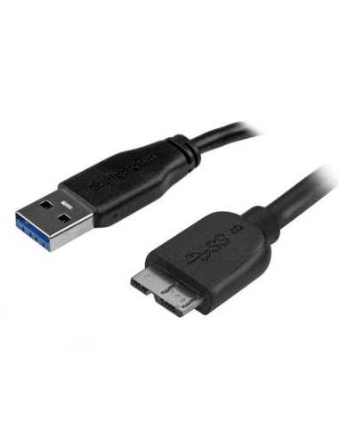 StarTech.com 2m schlankes SuperSpeed USB 3.0 A auf Micro B Kabel - St St