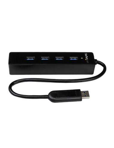 StarTech.com 4 Port USB 3.0 SuperSpeed Hub - 5Gbps - Schwarz