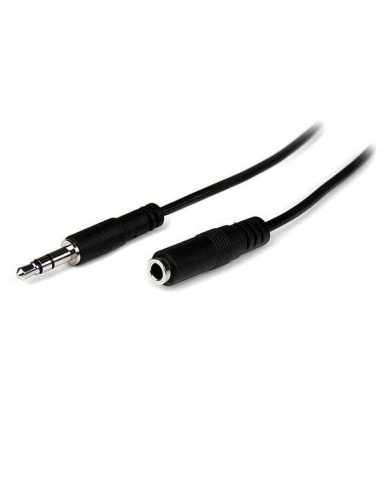 StarTech.com Cable de 2m de Extensión Alargador de Auriculares Mini-Jack 3,5mm Estéreo Macho a Hembra - Delgado