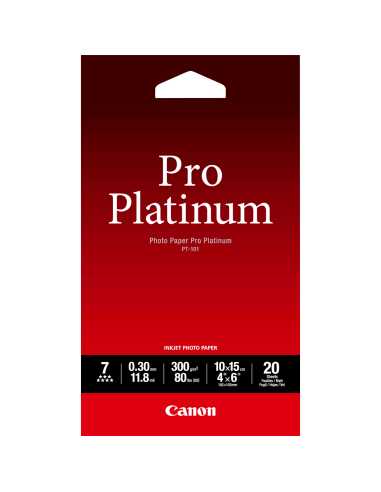 Canon PT-101 Pro Platinum Fotopapier 10x15 cm – 20 Blatt