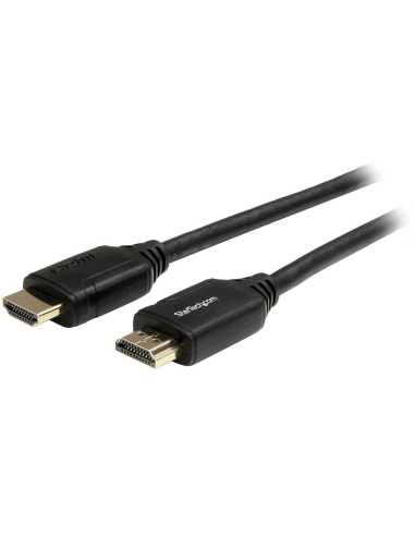 StarTech.com Cable de 1m HDMI 2.0 Certificado Premium con Ethernet - HDMI de Alta Velocidad Ultra HD de 4K a 60Hz HDR10 - para